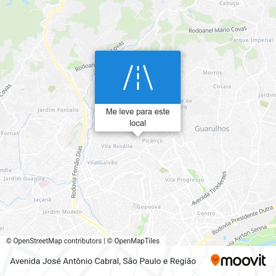 Avenida José Antônio Cabral mapa
