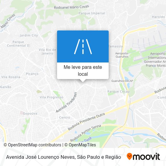 Avenida José Lourenço Neves mapa