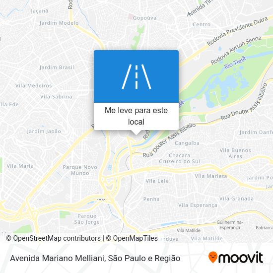 Avenida Mariano Melliani mapa