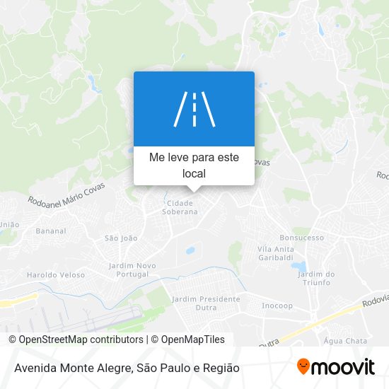 Avenida Monte Alegre mapa