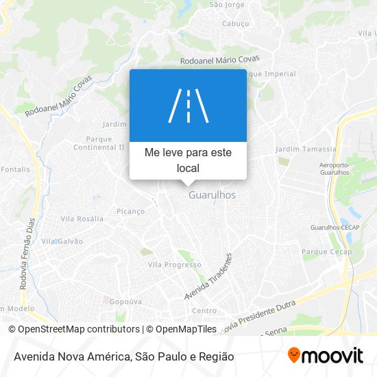 Avenida Nova América mapa