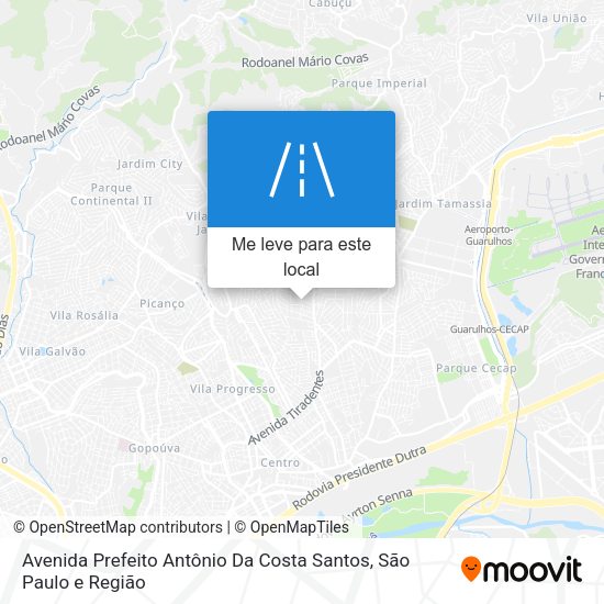 Avenida Prefeito Antônio Da Costa Santos mapa