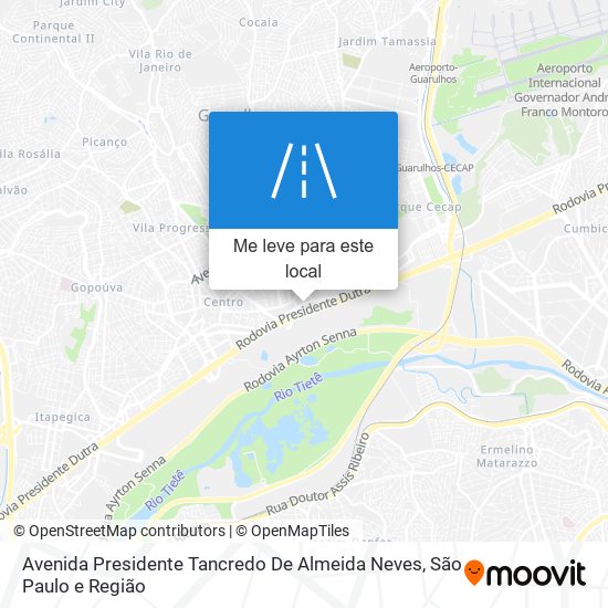 Avenida Presidente Tancredo De Almeida Neves mapa