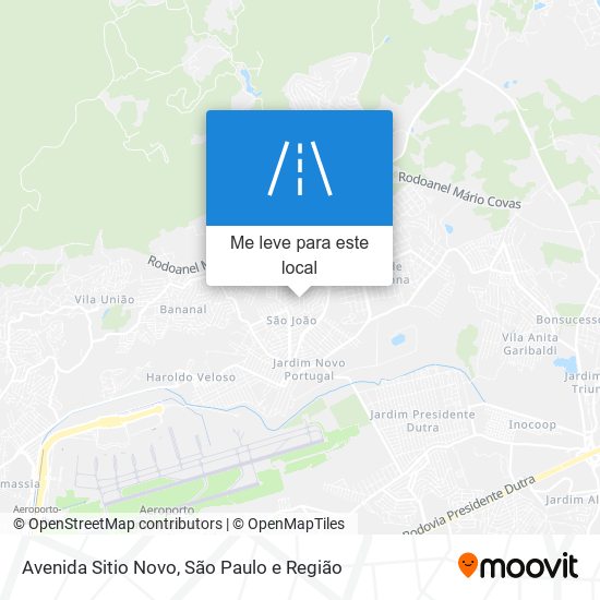 Avenida Sitio Novo mapa