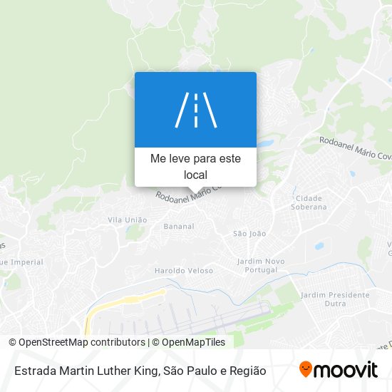 Estrada Martin Luther King mapa