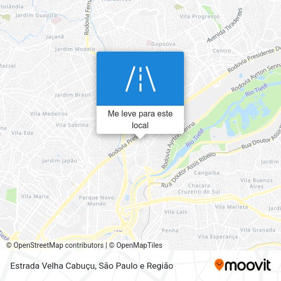 Estrada Velha Cabuçu mapa
