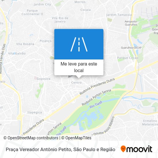 Praça Vereador Antônio Petito mapa
