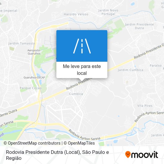 Rodovia Presidente Dutra (Local) mapa
