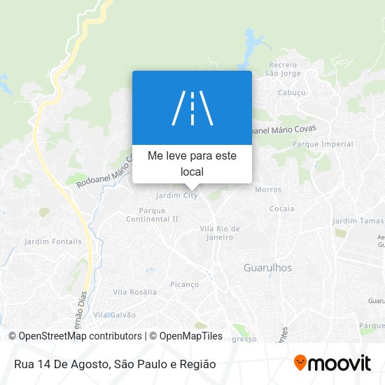 Rua 14 De Agosto mapa