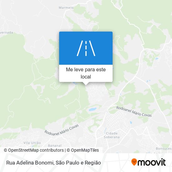 Rua Adelina Bonomi mapa