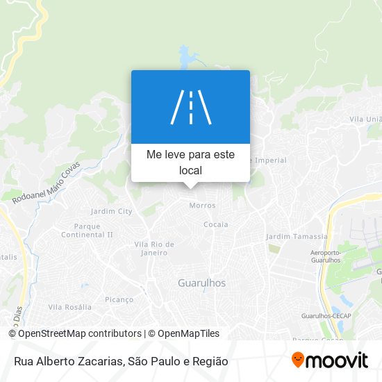 Rua Alberto Zacarias mapa