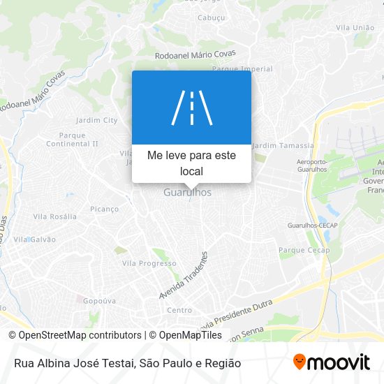 Rua Albina José Testai mapa