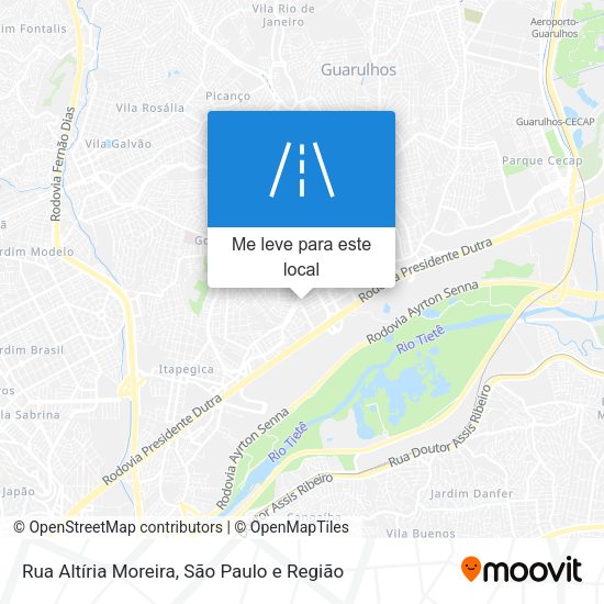 Rua Altíria Moreira mapa
