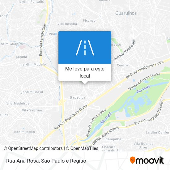 Rua Ana Rosa mapa