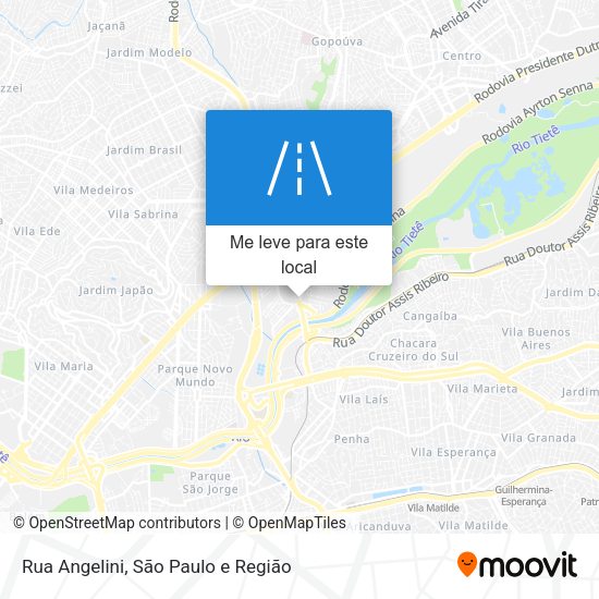 Rua Angelini mapa