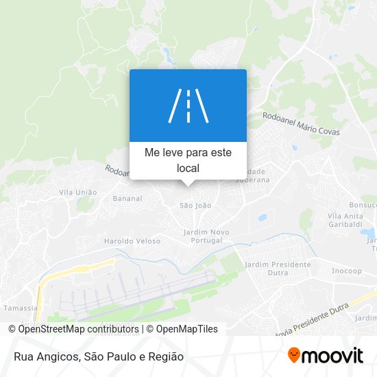 Rua Angicos mapa