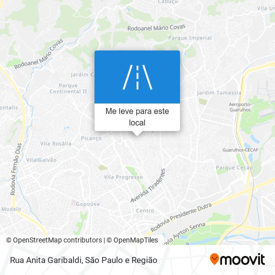 Rua Anita Garibaldi mapa