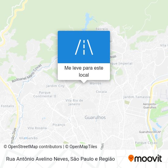 Rua Antônio Avelino Neves mapa