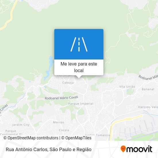 Rua Antônio Carlos mapa