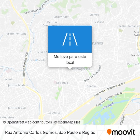 Rua Antônio Carlos Gomes mapa