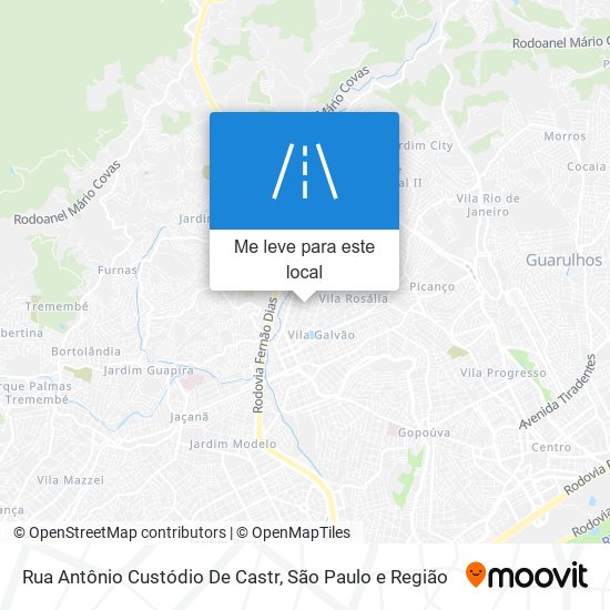 Rua Antônio Custódio De Castr mapa