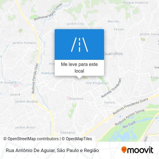 Rua Antônio De Aguiar mapa