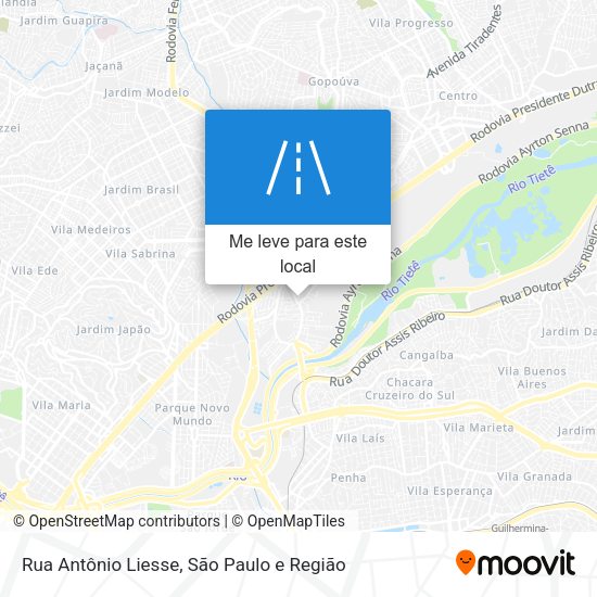 Rua Antônio Liesse mapa