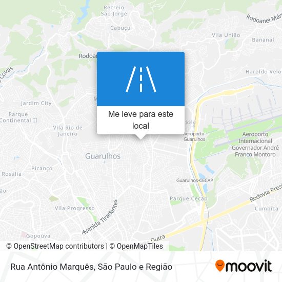 Rua Antônio Marquês mapa