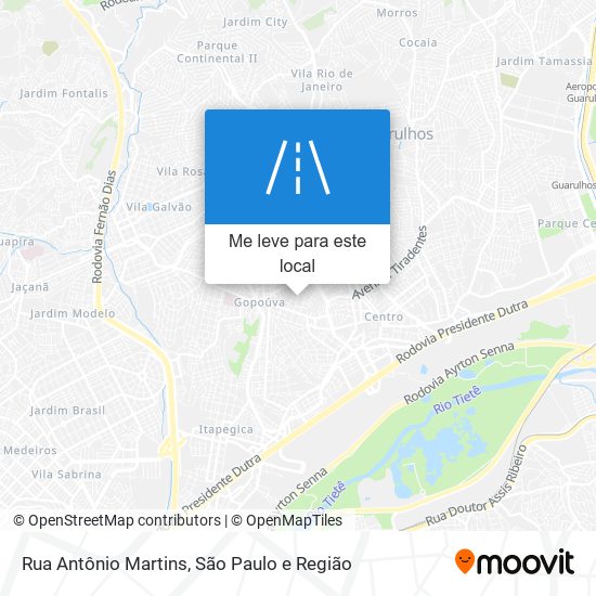 Rua Antônio Martins mapa