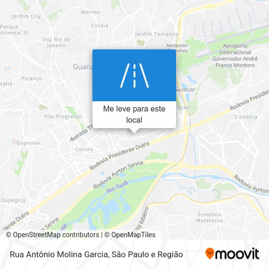 Rua Antônio Molina Garcia mapa