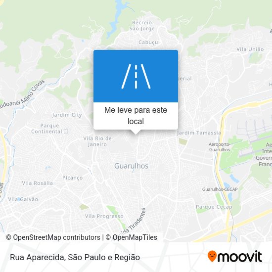Rua Aparecida mapa