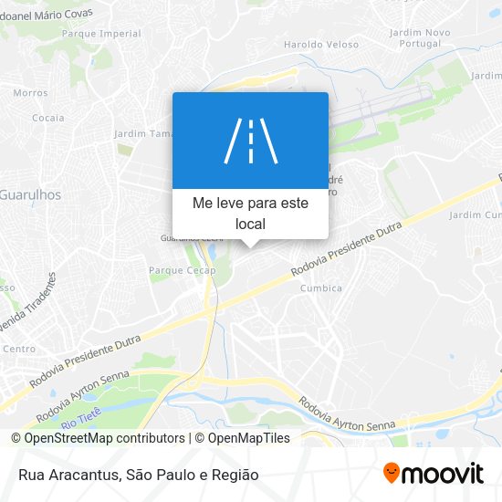 Rua Aracantus mapa