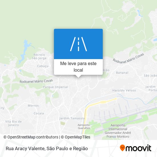 Rua Aracy Valente mapa