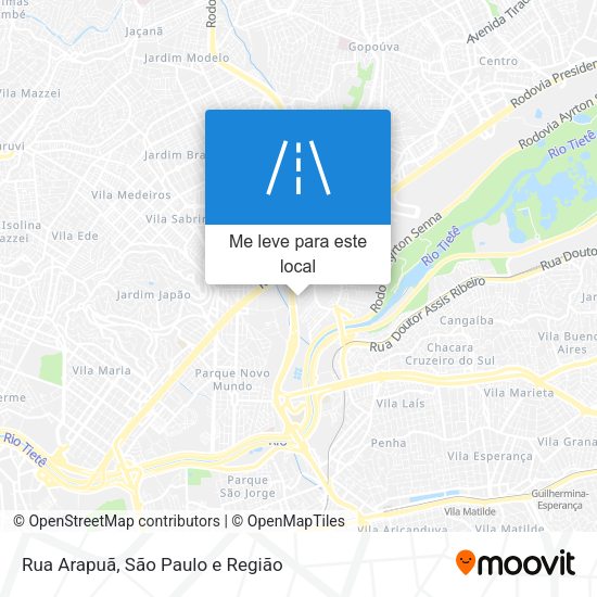 Rua Arapuã mapa