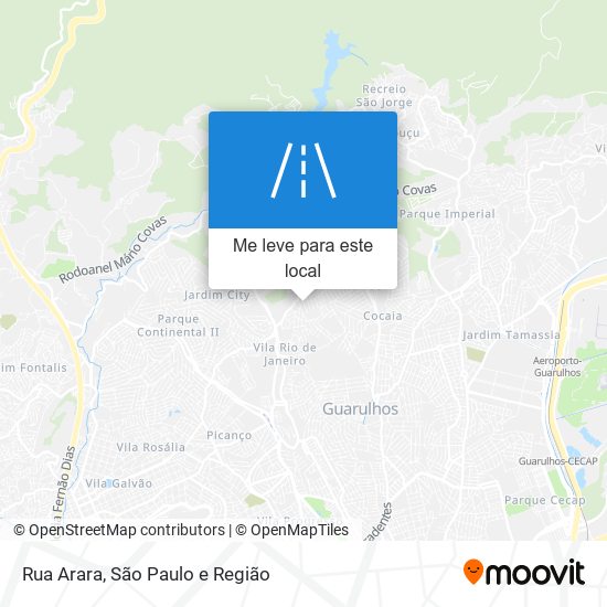 Rua Arara mapa