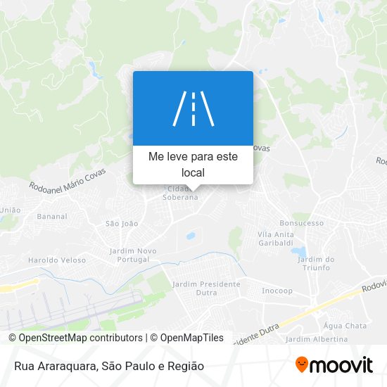 Rua Araraquara mapa