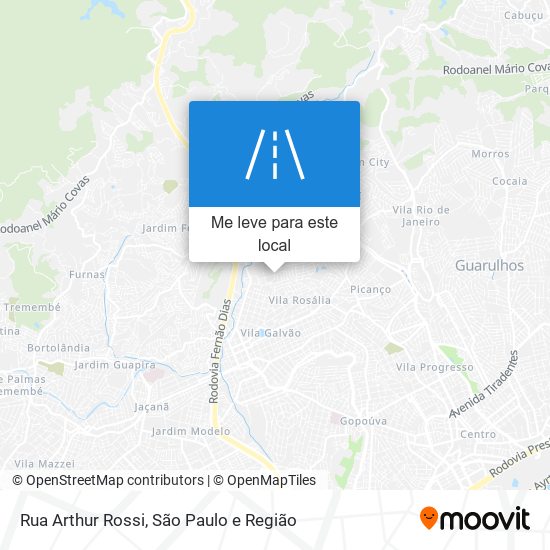 Rua Arthur Rossi mapa