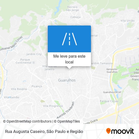 Rua Augusta Caseiro mapa