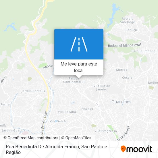 Rua Benedicta De Almeida Franco mapa