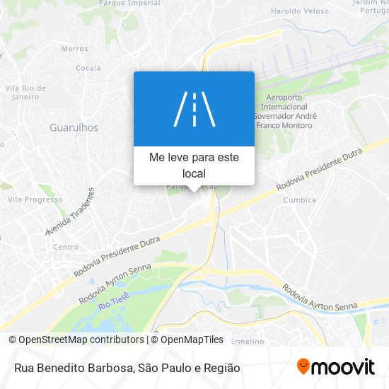 Rua Benedito Barbosa mapa