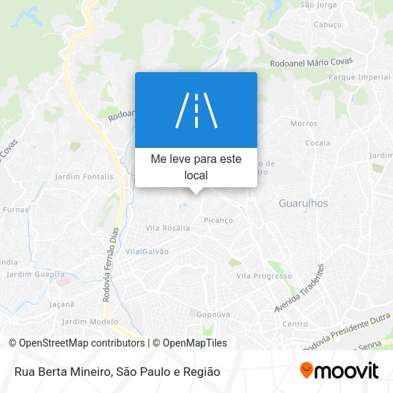 Rua Berta Mineiro mapa