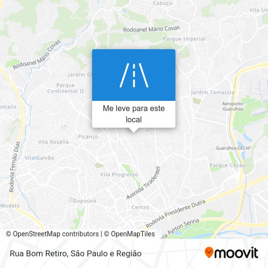 Rua Bom Retiro mapa