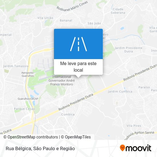 Rua Bélgica mapa