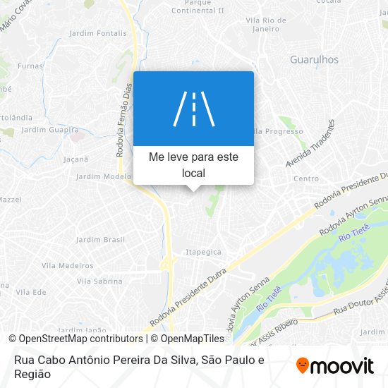 Rua Cabo Antônio Pereira Da Silva mapa