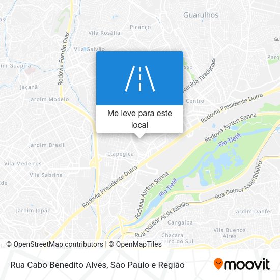 Rua Cabo Benedito Alves mapa