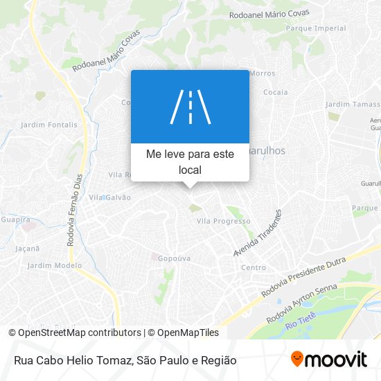 Rua Cabo Helio Tomaz mapa