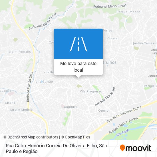 Rua Cabo Honório Correia De Oliveira Filho mapa