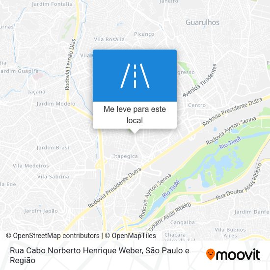 Rua Cabo Norberto Henrique Weber mapa