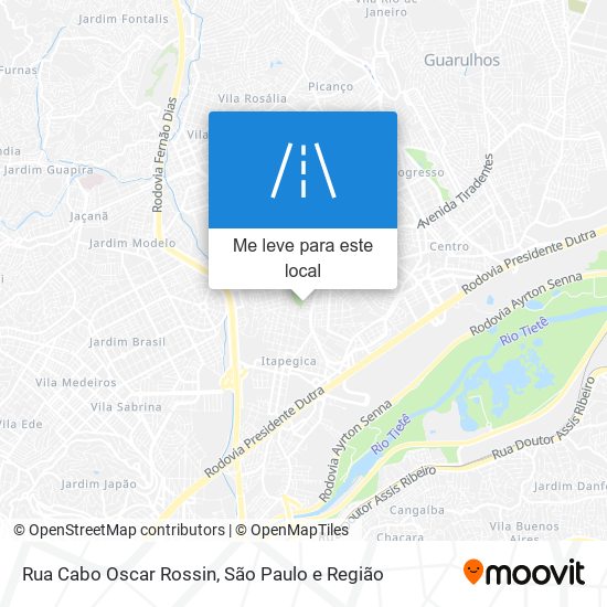 Rua Cabo Oscar Rossin mapa