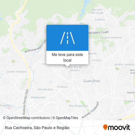 Rua Cachoeira mapa